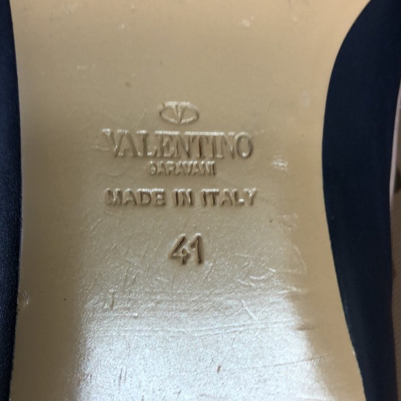 Valentino Garavani women’s rockstud caged navy flats with ankle strap size EU 41 - Picture 8 of 9